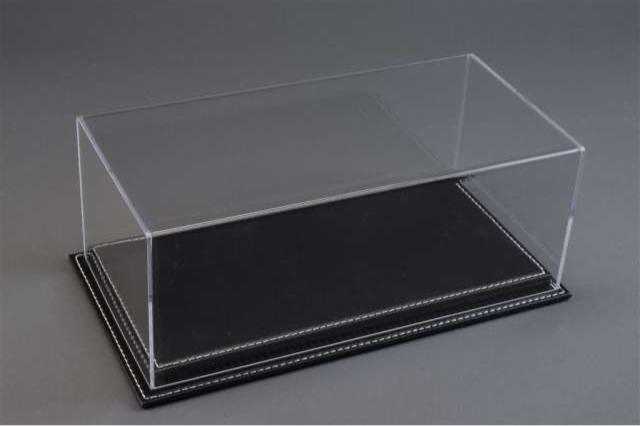 Atlantic Case Mulhouse Premium Acrylic Display Case w/ Black Leather Base w/ White Stitching 1:18