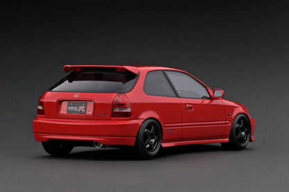 Ignition-Model Honda Civic Type R EK9 RHD Red w/ Carbon Fiber Hood 1:18