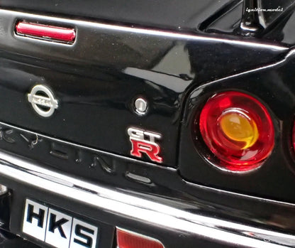 Ignition-Model Nissan Skyline GT-R R34 (BNR34) HKS RHD Black 1:18