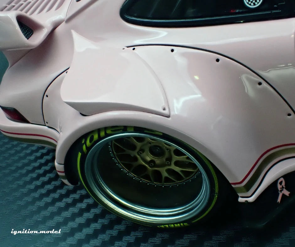 Ignition-Model Porsche 911 RWB 930 Pink Southern Cross w/ Gold Work M1 Wheels 1:18