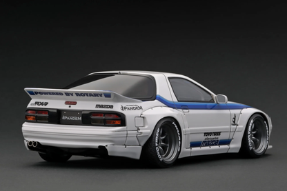 Ignition-Model Mazda RX-7 Pandem (FC3S) White w/ Blue Accents 1:18