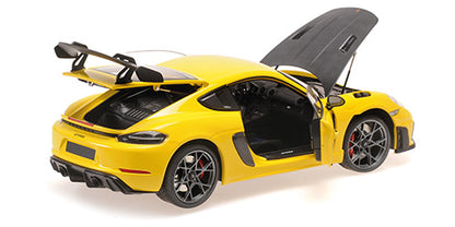 Minichamps 2024 Porsche 718 Cayman GT4 RS w/ Weissach Package Racing Yellow 1:18