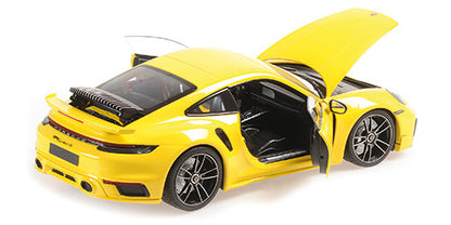 Minichamps 2021 Porsche 911 992 Turbo S Sport Design Racing Yellow 1:18