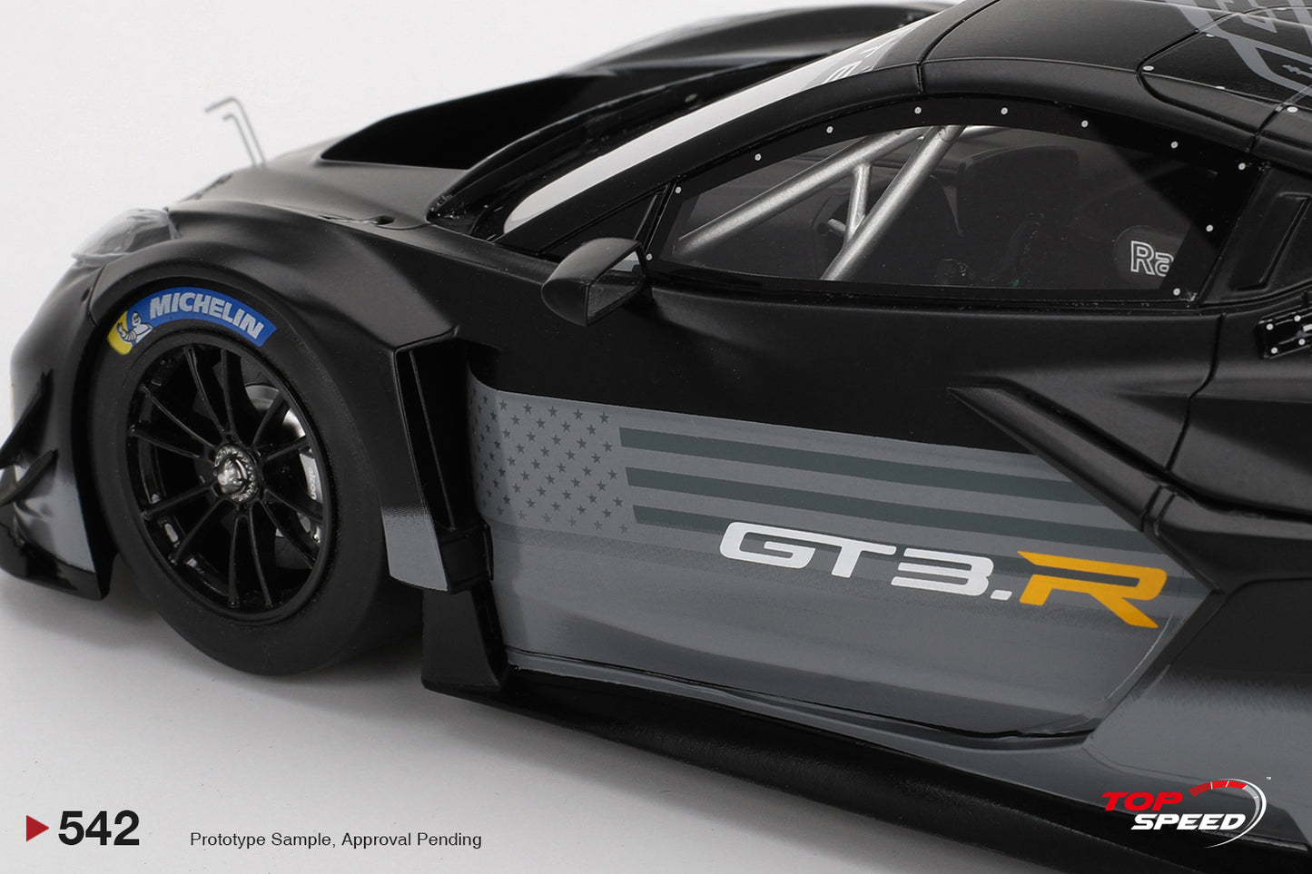 Topspeed 2023 Chevrolet Corvette C8 Z06 GT3.R Road America Test Car Black 1:18