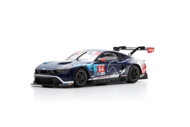 Spark Model Ford Mustang GT3 #64 Ford Multimatic Motorsports 2023 Presentation Car Black 1:18