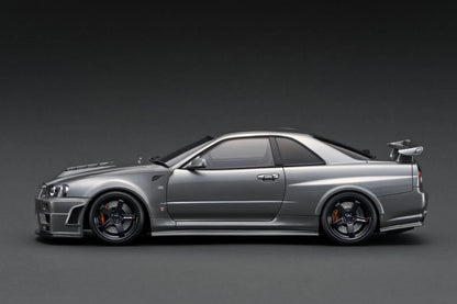 Ignition-Model Nissan Skyline GT-R R34 V-Spec (BNR34) Nismo Omori Factory CRS Gun Metallic Grey 1:18