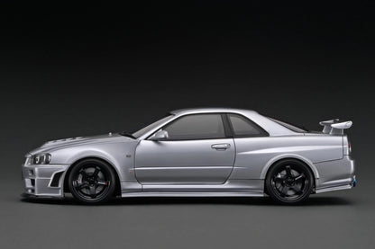 Ignition-Model Nissan Nismo GT-R R34 (BNR34) Z-tune RHD Silver 1:18