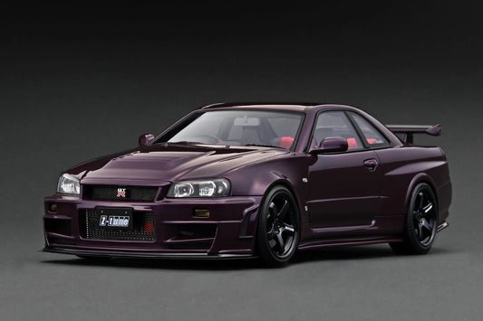 Ignition-Model Nissan Nismo GT-R R34 (BNR34) Z-tune RHD Midnight Purple 1:18