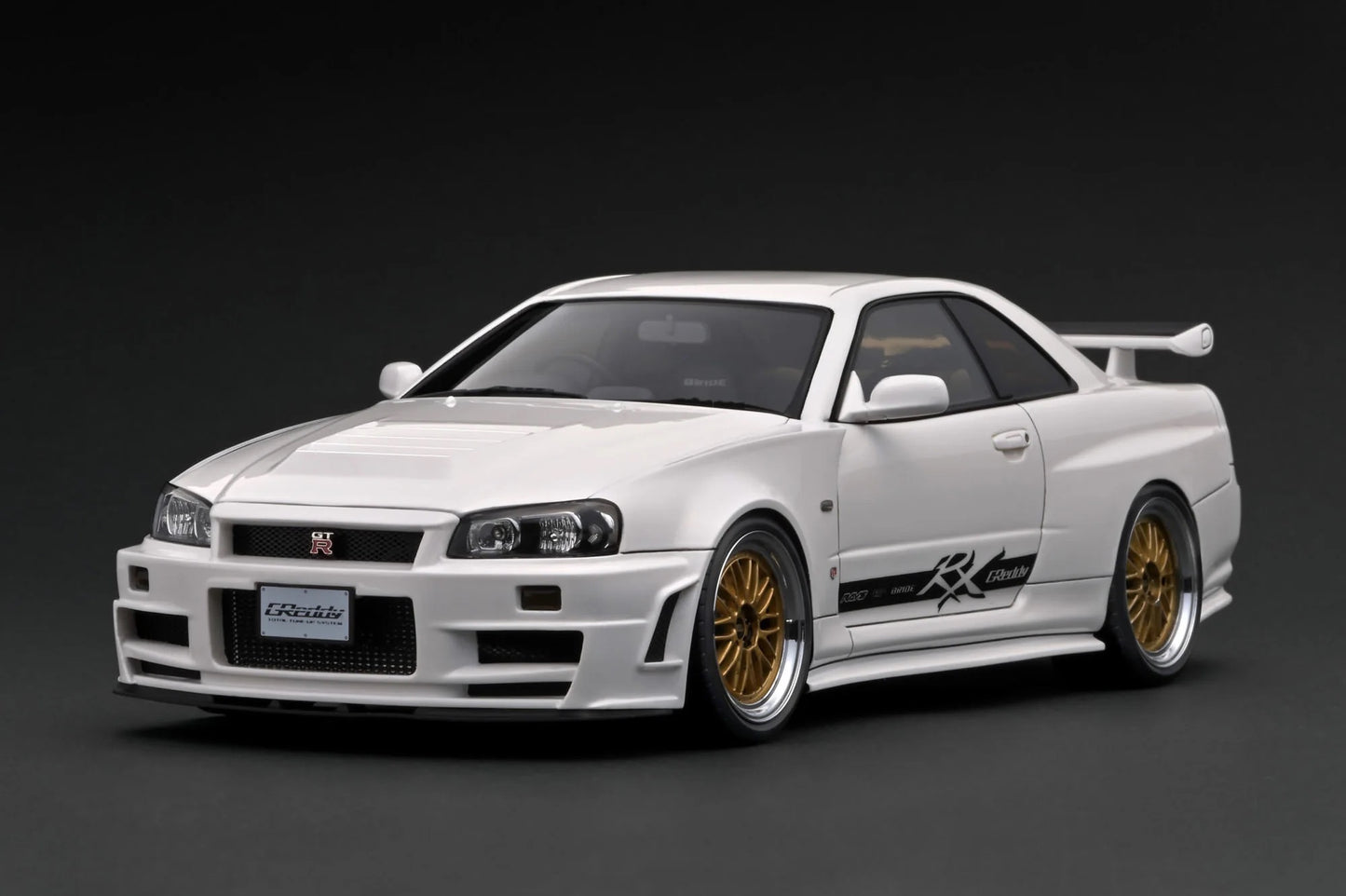 Ignition-Model Nissan GReddy GT-R R34 (BNR34) RHD White 1:18