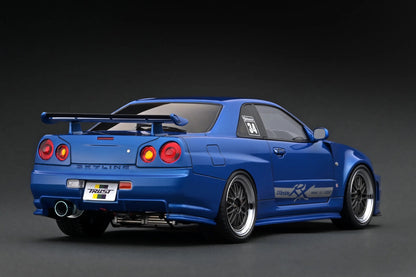 Ignition-Model Nissan Skyline GT-R R34 (BNR34) RHD Trust GReddy 34RX Bayside Blue 1:18