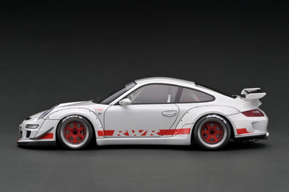 Ignition-Model Porsche 911 RWB 997 White w/ Pyro Red Wheels & Deco 1:18