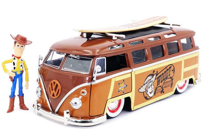 Jada Toys Toy Story - Volkswagen T1 Surf Bus with Woody Figure 1:24