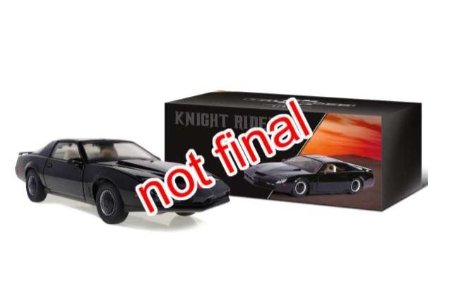 Jada Toys 1982 Pontiac Trans Am "Kitt" from Knight Rider TV Series Black with Lights 1:18