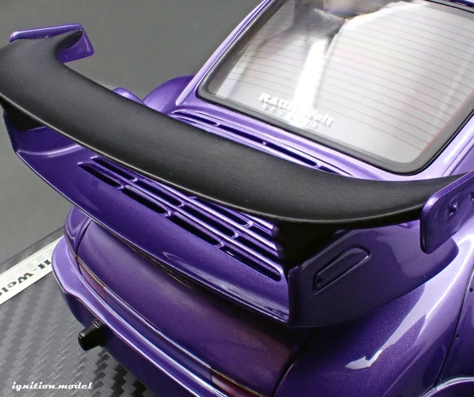 Ignition-Model Porsche 911 RWB 930 Purple w/ Gunmetal Polished Work M1 Wheels 1:18