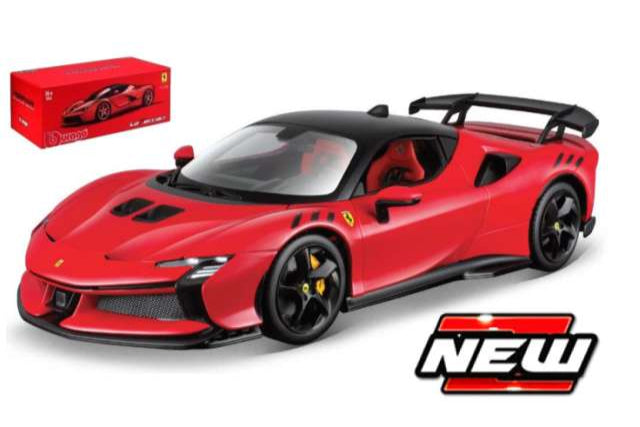 Bburago 2024 Ferrari SF90XX Stradale Signature Series Rossa Corsa Red 1:18