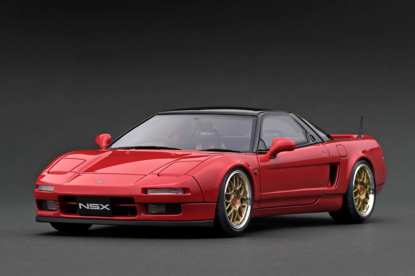 Ignition-Model Honda NSX (NA1) RHD Red w/ Gold Wheels 1:18