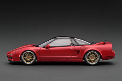 Ignition-Model Honda NSX (NA1) RHD Red w/ Gold Wheels 1:18