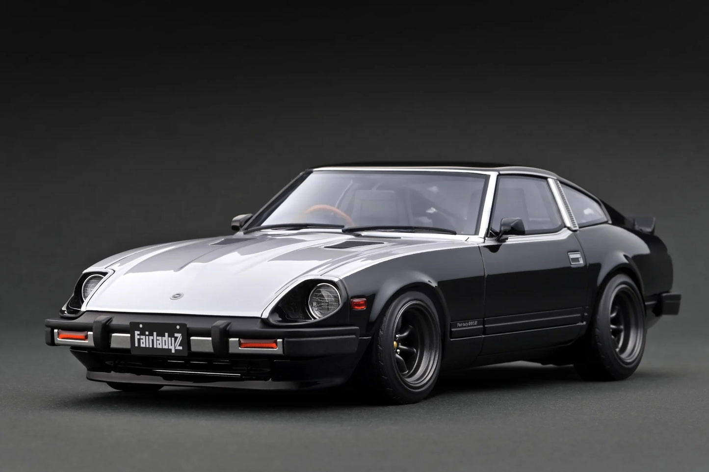 Ignition-Model Nissan Fairlady Z S130 RHD Black and Silver 1:18