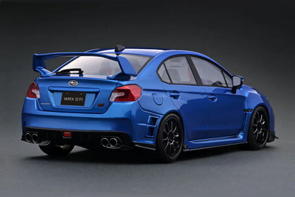 Ignition-Model Subaru WRX STi (CBA-VAB) Blue Metallic w/ Black CE28 Wheels 1:18