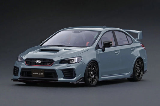 Ignition-Model Subaru WRX STi (CBA-VAB) Blue Grey Khaki w/ BBS RG-R Wheels 1:18