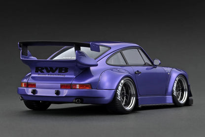 Ignition-Model Porsche 911 RWB 930 Purple w/ Gunmetal Polished Work M1 Wheels 1:18