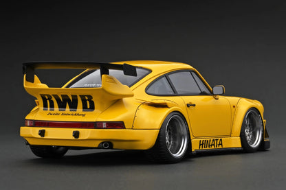 Ignition-Model Porsche 911 RWB 930 Yellow Hinata w/ Gunmetal Work M1 Wheels 1:18