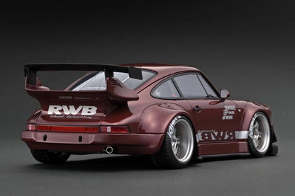 Ignition-Model Porsche 911 RWB 930 Dark Red w/ Work S1 Wheels 1:18