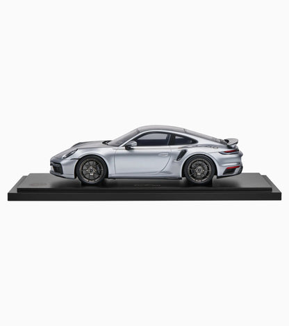 Spark-Model 2024 Porsche 911 Turbo (992) 50th Anniversary WITH DISPLAY GT Silver Metallic 1:18