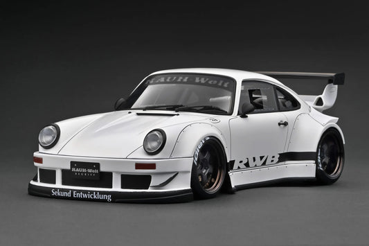 Ignition-Model Porsche 911 RWB 930 Matte White w/ Work S1 Wheels 1:18