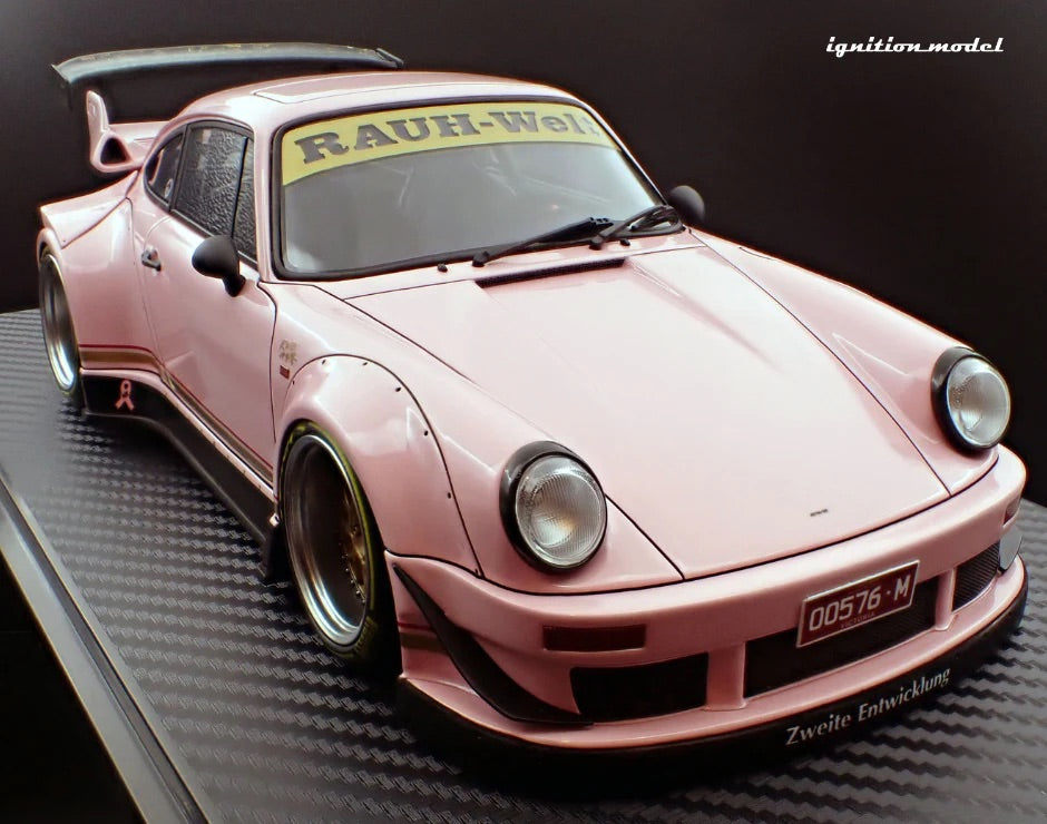 Ignition-Model Porsche 911 RWB 930 Pink Southern Cross w/ Gold Work M1 Wheels 1:18