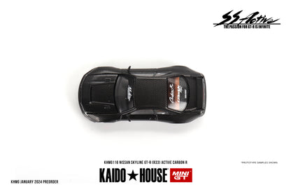 Mini GT 1995 Nissan Skyline GT-R (R33) Kaido House Active Carbon R V1 (Full Carbon Fiber) 1:64