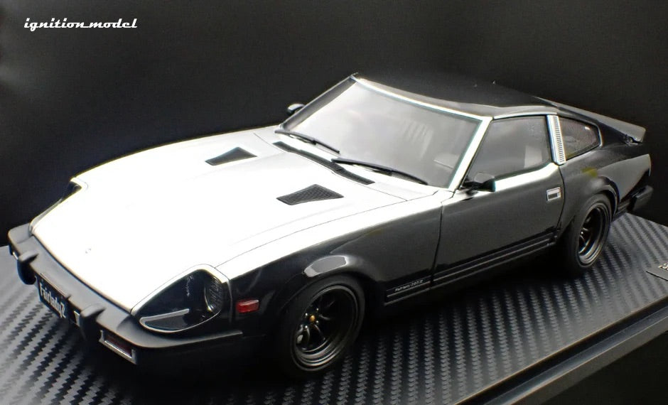 Ignition-Model Nissan Fairlady Z S130 RHD Black and Silver 1:18