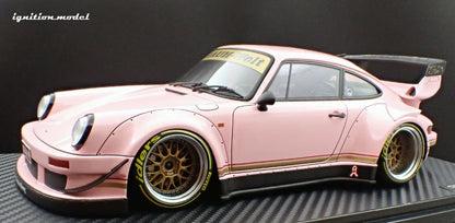 Ignition-Model Porsche 911 RWB 930 Pink Southern Cross w/ Gold Work M1 Wheels 1:18