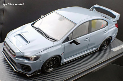 Ignition-Model Subaru WRX STi (CBA-VAB) Blue Grey Khaki w/ BBS RG-R Wheels 1:18