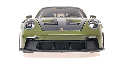 Minichamps 2023 Porsche 911 992 GT3 RS w/ Weissach Pkg Nato Olive Green w/ Black Wheels 1:18