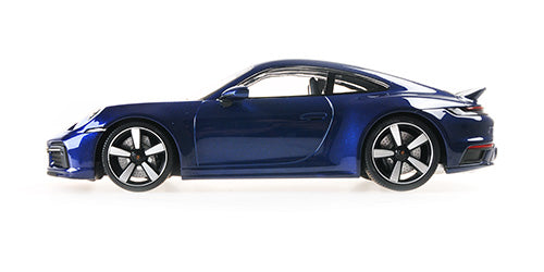 Minichamps 2022 Porsche 911 992 Sport Classic Gentian Blue w/ White Stripes 1:18 SEALED