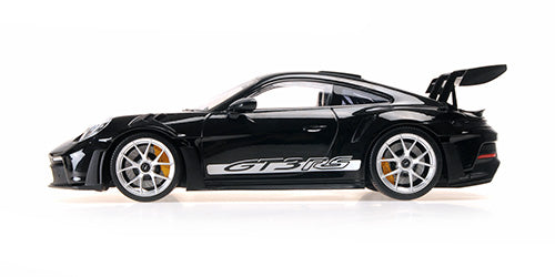 Minichamps 2023 Porsche 911 992 GT3 RS Black w/ Weissach Package, Silver Wheels and Deco 1:18 SEALED