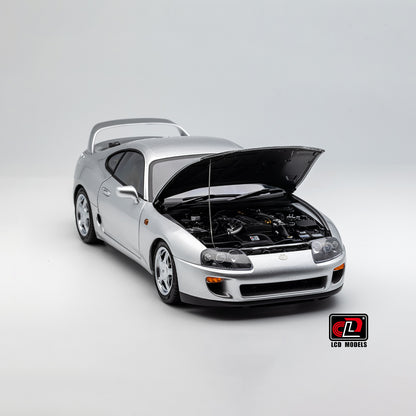 LCD Toyota Supra A80 (Silver color) *Comes with a lift!!* 1:18