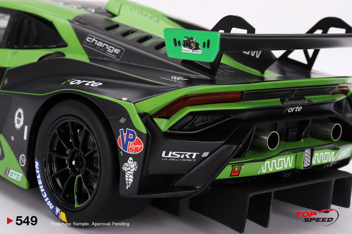 Topspeed Lamborghini Huracan GT3 EVO2 #78 Forte Racing IMSA 2023 Daytona 24hrs Green 1:18