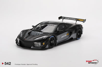 Topspeed 2023 Chevrolet Corvette C8 Z06 GT3.R Road America Test Car Black 1:18