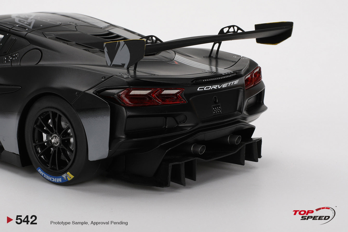 Topspeed 2023 Chevrolet Corvette C8 Z06 GT3.R Road America Test Car Black 1:18