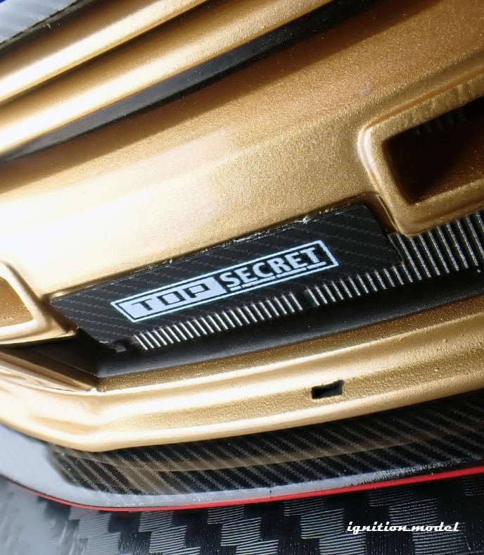 Ignition-Model Nissan Skyline GT-R R32 (VR32) Top Secret RHD Gold w/ Carbon Fiber Hood 1:18