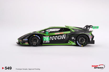 Topspeed Lamborghini Huracan GT3 EVO2 #78 Forte Racing IMSA 2023 Daytona 24hrs Green 1:18