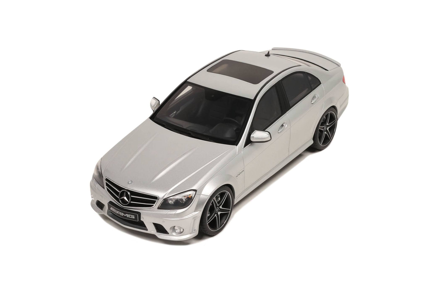 GT Spirit 2008 Mercedes Benz C63 AMG Sedan Silver 1:18 Resin, SEALED