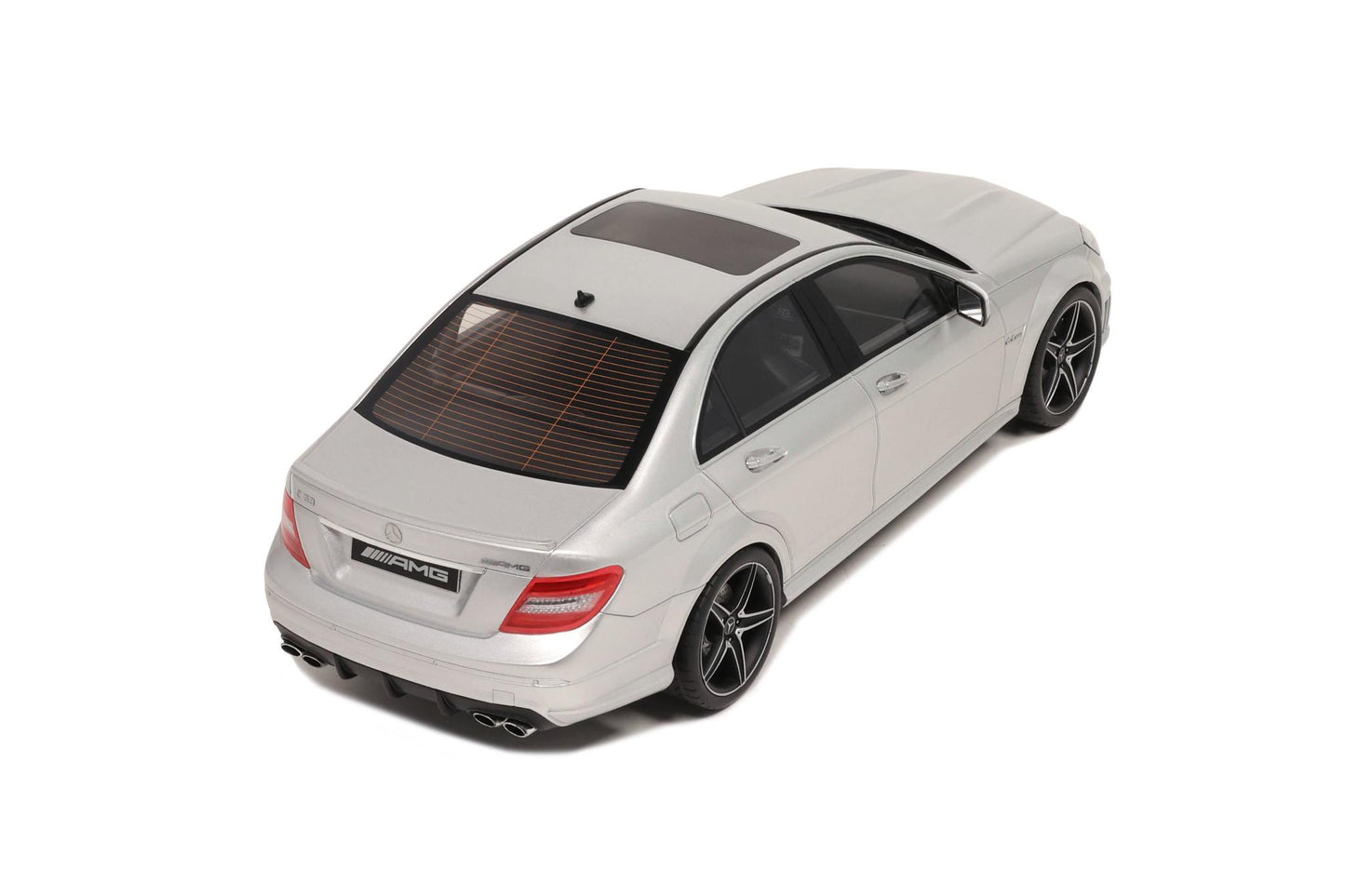 GT Spirit 2008 Mercedes Benz C63 AMG Sedan Silver 1:18 Resin, SEALED