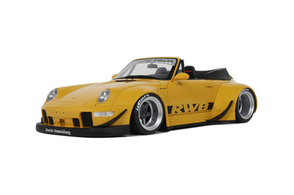 GT Spirit 2023 Porsche 911 993 RWB Bodykit Nohra Spider Yellow 1:18 Resin