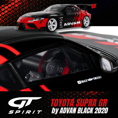 GT Spirit 2020 Toyota GR Supra A90 Advan Livery Red and Black 1:18