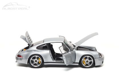 Almost-Real 2017 Porsche 911 RUF CTR Coupe Anniversary GT Silver 1:18