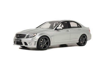 GT Spirit 2008 Mercedes Benz C63 AMG Sedan Silver 1:18 Resin, SEALED