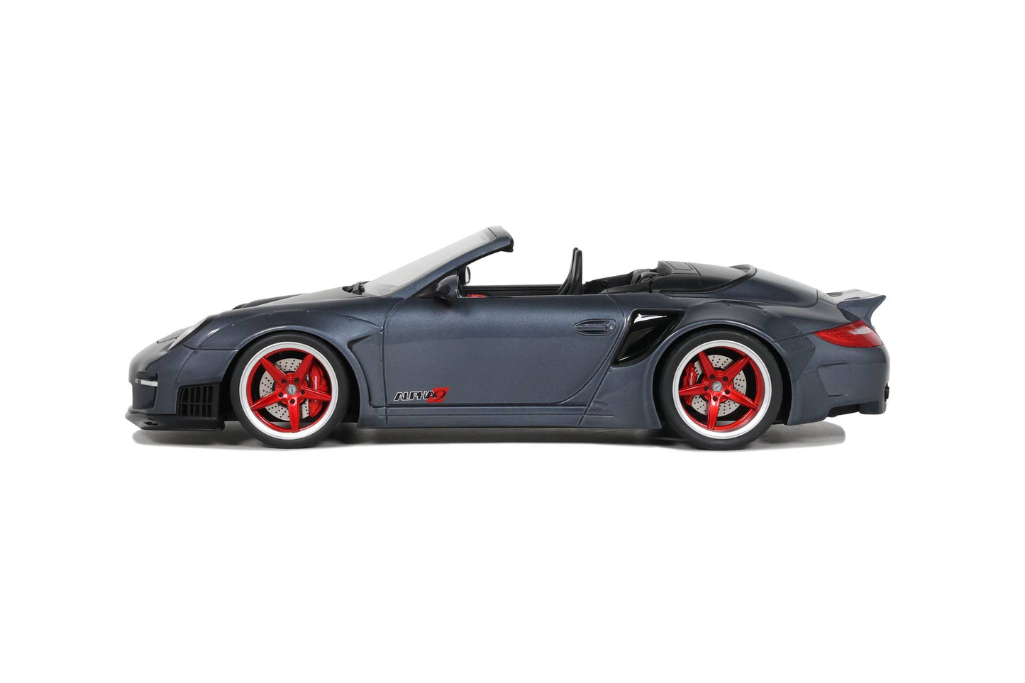 GT Spirit 2016 Porsche 911 997 Cabriolet LB Works Grey w/ Red Wheels 1:18 Resin